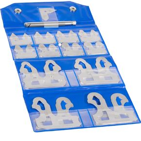 Generic 3602-5021 Radius Gauge Set 25-Piece Radius Gage Set 1/64''-1/2'' Gauges with Holder Radius Measuring Tool