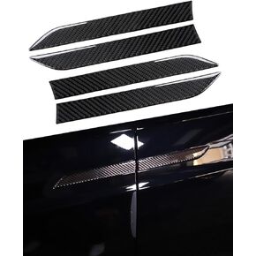 Real Carbon Fiber Door Handle Cover for Tesla Model 3&Y, 4PCS Outside Door Handle Cover Trims Decoration Accessories for Tesla Model 3/Y-2017-2024 (Glossy Carbon Fiber)