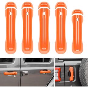 CheroCar for Jeep JL Door Handle Cover Trim Tailgate Handle Cover for 2018-2021 Jeep Wrangler JL JLU Sports Sahara Freedom Rubicon 2-Door & 4-Door Exterior Accessories (Red)