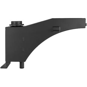Aluminum Engine Coolant Recovery Degas Bottle Engine Coolant Reservoir Compatible with 1999.5-2003 Ford 7.3L with Sight Glass (Black)