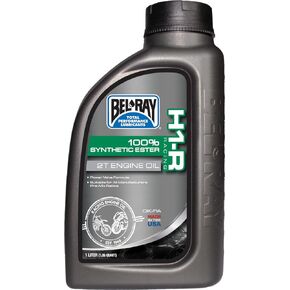 BEL RAY LUBRICANT H1-R Racing 100% Synthetic Ester 2T Engine Oil - 1L. (1)