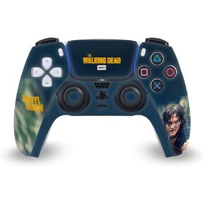 Head Case Designs Officially Licensed AMC The Walking Dead Daryl Double Exposure Daryl Dixon Graphics Vinyl Faceplate Gaming Skin Decal Compatible With Sony PlayStation 5 PS5 DualSense Controller