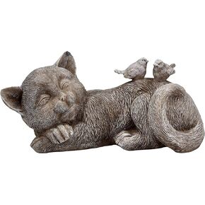 Gift Essentials Pet Memorial Statue, Dog with Birds Pet Grave Marker or Garden Memorial Stone