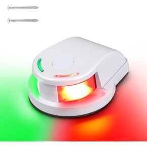 Linkstyle Boat Navigation Light, LED Boat Lights IP67 Waterproof for Bow, Pontoon, Yacht, Power Boat, Small Boat (Black)