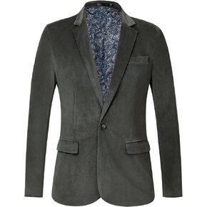 THWEI Mens Twill Brushed Blazer Jacket Casual Slim Fit Sport Coat