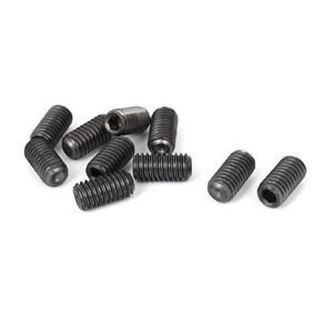 uxcell UNC 3/8"-16 x 3/4" Thread Count Cup Point Hexagon Socket Grub Screws Black 10 Pcs