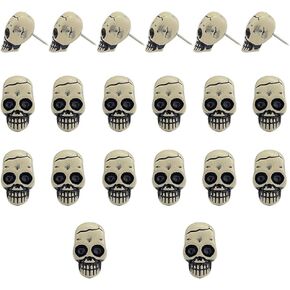 Ackron Skull Push Pins, Decorative Creative Thumbtack, Office Tacks for Bulletin Board, Cork Boards, Map, Photo, Wall Fixed, Picture, Paper, Memo, Note, Office Supplies Accessories 20 Pieces