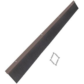 1 Set x 39.37 Inches Brown Net Hair Width 2.5 Inches Door Brush Sweeps Seal Garage Roll Up Door Brush Barn Door Seal Brush Sweep (1 Set, Brown 2.5 Inches)
