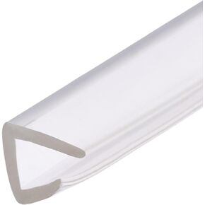 METALLIXITY Edge Trims (3M/9.84Feet) 1Pcs, PVC U-Seal Fits 5-6mm Edge Seal Strip - for Home Door Window Seals, Transparent