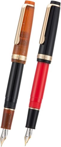 قلم حبر جينهاو 82 من الراتنج إيريديوم فائق النعومة ودقيق مع محول، أصفر مع مشبك فضي، مجموعة أقلام كتابة in Kuwait