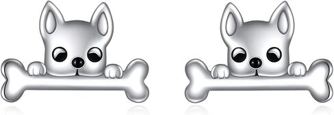 SHEAISRS Butterfly/Cat/Dog 925 Sterling Silver Women's Cute Animal Earrings Hypoallergenic Cute Puppy Earrings Teenage Girls Animal Earrings Stud Earrings Jewelry Gift for Daughter in Saudi Arabia