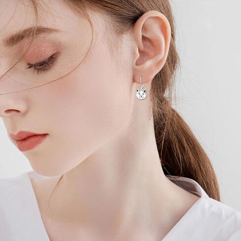 SHEAISRS Butterfly/Cat/Dog 925 Sterling Silver Women's Cute Animal Earrings Hypoallergenic Cute Puppy Earrings Teenage Girls Animal Earrings Stud Earrings Jewelry Gift for Daughter in Saudi Arabia