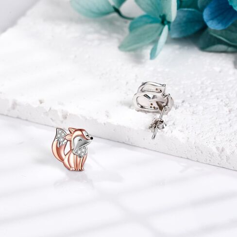 SHEAISRS Butterfly/Cat/Dog 925 Sterling Silver Women's Cute Animal Earrings Hypoallergenic Cute Puppy Earrings Teenage Girls Animal Earrings Stud Earrings Jewelry Gift for Daughter in Saudi Arabia