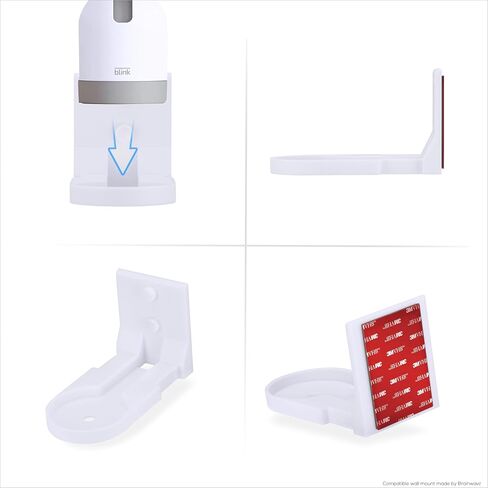 حامل جداري بدون براغي لكاميرا Blink Mini Pan Tilt، حامل سهل التركيب، بدون فوضى، حامل VHB قوي مع خيار المسمار in Saudi Arabia