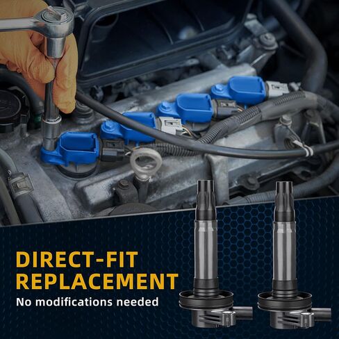 حزمة ملف الإشعال DWVO متوافقة مع Ford Edge Explorer Flex Fusion Taurus - Lincoln MKS MKT MKX MKZ - Mazda 6 CX-9 - Mercury Sable 3.5L 3.7L V6 - مجموعة من 6 (لا تناسب التوربو) in Saudi Arabia