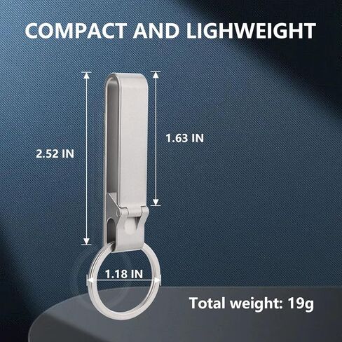 مشبك سلسلة مفاتيح من التيتانيوم، مشبك سلسلة مفاتيح عالي التحمل سريع الفك، حامل مفاتيح الحزام، سلسلة مفاتيح بحلقة حزام للرجال (12 مم) in Kuwait