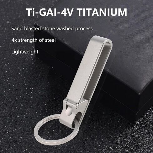 مشبك سلسلة مفاتيح من التيتانيوم، مشبك سلسلة مفاتيح عالي التحمل سريع الفك، حامل مفاتيح الحزام، سلسلة مفاتيح بحلقة حزام للرجال (12 مم) in Kuwait