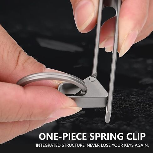 مشبك سلسلة مفاتيح من التيتانيوم، مشبك سلسلة مفاتيح عالي التحمل سريع الفك، حامل مفاتيح الحزام، سلسلة مفاتيح بحلقة حزام للرجال (12 مم) in Kuwait