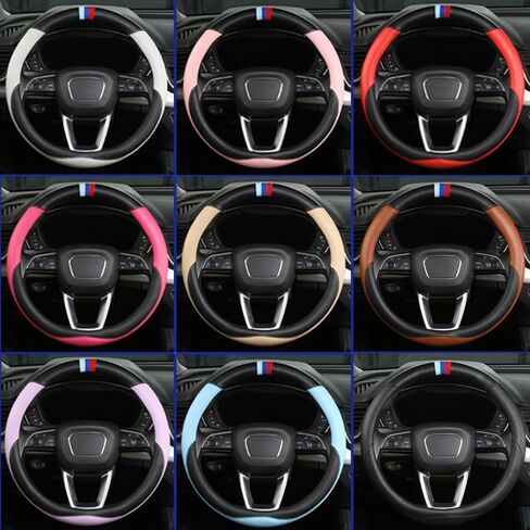 غطاء عجلة قيادة السيارة المخصص لسيارة BMW X1، X2، X3، X4، X5، X6، X7، i3، i4، i5،14.5-15 بوصة (بيج) in Saudi Arabia