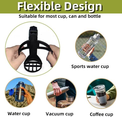 Tree Stand Cup Holder Hunting, Hunting Accessories Easily Mount on Tree Stand, Deer Stand or Climbing Sticks, Portable Bottle Holder for Hunting, Easy to Carry and Install (2 Pcs) in Saudi Arabia