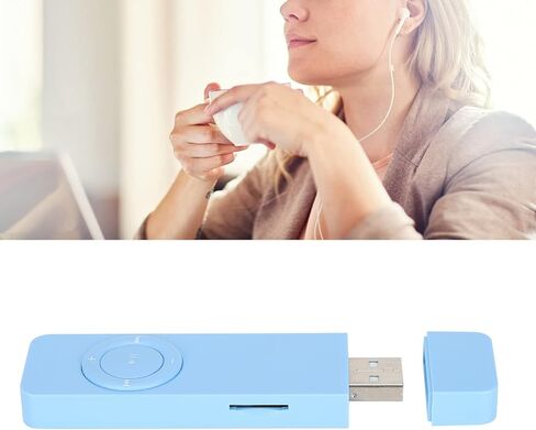 مشغل MP3، مشغل موسيقى محمول مع سماعات أذن، مشغل USB 2.0 مع حبل، يدعم MP3 وWMA، يدعم بطاقة ذاكرة 32 جيجابايت، بطارية ليثيوم قابلة لإعادة الشحن، للاستماع إلى in Kuwait