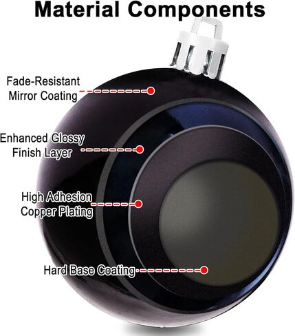 AMS 34ct Christmas Ball Mini Ornaments Party Decorations Shatterproof Festival Pendant Hangings for Xmas Tree Decor(1.57''/40mm,Blue) in Kuwait