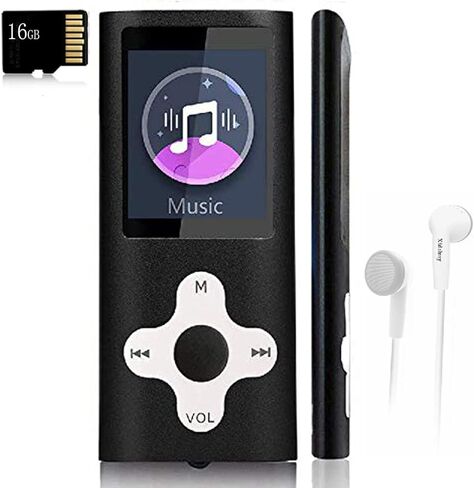 Mp3 Player,Music Player with a 16 GB Memory Card Portable Digital Music Player/Video/Voice Record/FM Radio/E-Book Reader/Photo Viewer/1.8 LCD in Kuwait
