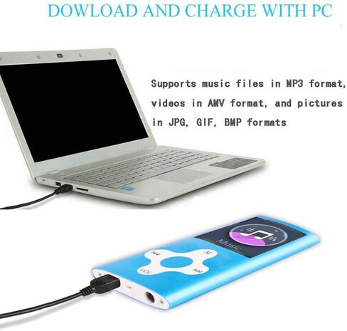 Mp3 Player,Music Player with a 16 GB Memory Card Portable Digital Music Player/Video/Voice Record/FM Radio/E-Book Reader/Photo Viewer/1.8 LCD in Kuwait