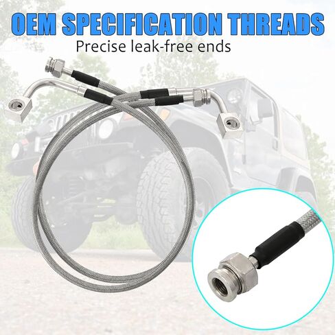 89370 خطوط فرامل أمامية مقاومة للصدأ متوافقة مع 2007-2019 تشيفي سيلفرادو 1500/2007-2019 تاهو /2007-2019 سوبربان/2007-2019 جي إم سي سييرا/2007-2019 تشيفي سيلفرادو 2500/2007-2019 تشيفي سيلفرادو 3500 in Kuwait