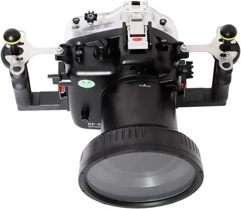 Seafrogs Waterproof housing for Canon EOS R3，Underwater Camera Housing with EF 24-105mm F4,EF 16-35mm F4 Lens,Can Effectively Waterproof up to 40M/130FT, Inbuilt Leak Detection Sensor(Black) in Saudi Arabia