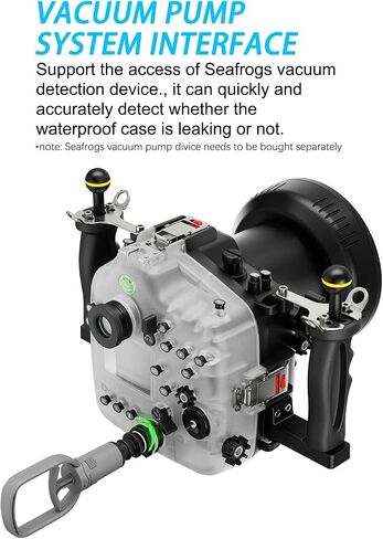 Seafrogs Waterproof housing for Canon EOS R3，Underwater Camera Housing with EF 24-105mm F4,EF 16-35mm F4 Lens,Can Effectively Waterproof up to 40M/130FT, Inbuilt Leak Detection Sensor(Black) in Saudi Arabia