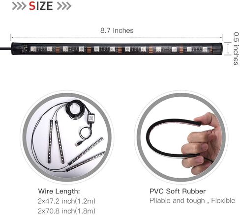 مصابيح داخلية CHDZKEDI للسيارة، مصابيح شريطية داخلية للسيارة RGB LED مع وضع DIY ووضع الموسيقى، التحكم في تطبيق البلوتوث، مصابيح LED تحت لوحة القيادة مع شاحن سيارة، تيار مستمر 12 فولت in Kuwait