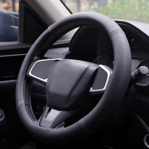 Car Steering Wheel Cover for Kia K5 Telluride Soul Forte Optima Sportage Sorento Stinger NIRO Rio Cadenza K900 Carnival Sedona Mojave GT Line EX LX LXS SX Accessories, 2024 Leather Color in Saudi Arabia
