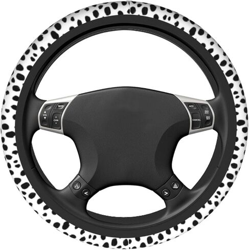 Dalmatian Print Steering Wheel Cover Auto Steering Wheel Protector 15 inch Fit Auto SUV Vans Trucks in Saudi Arabia