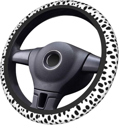 Dalmatian Print Steering Wheel Cover Auto Steering Wheel Protector 15 inch Fit Auto SUV Vans Trucks in Saudi Arabia
