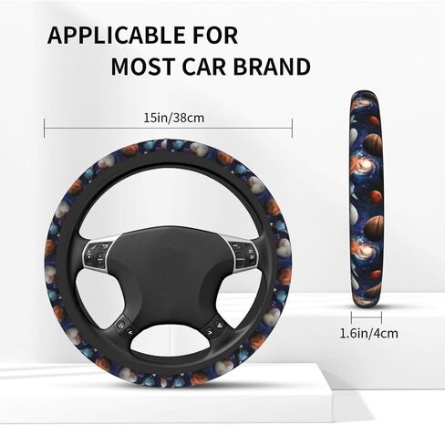 Dalmatian Print Steering Wheel Cover Auto Steering Wheel Protector 15 inch Fit Auto SUV Vans Trucks in Saudi Arabia