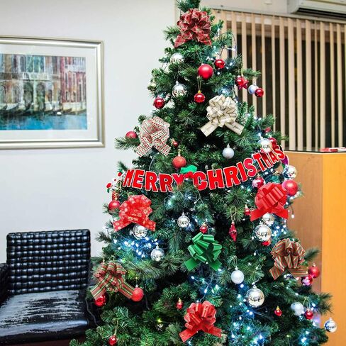 GeeRic Christmas Pull Bows and Ribbons, 12 Pieces Gift Bows for Gift Wrapping Ribbons and Bows, Large 5" Wide X’mas Gift Bows Ribbons in Kuwait