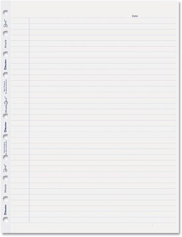Blueline MiracleBind Notebook Refill Sheets Ruled 11" H x 9.06" W x 0.13" D 50 Sheets (AFR11050R) , White in Saudi Arabia