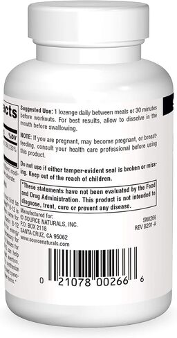 Source Naturals Dibencozide - Coenzymated B-12 Athletic Series, Quick Dissolving Dietary Supplement - 120 Lozenges in Saudi Arabia