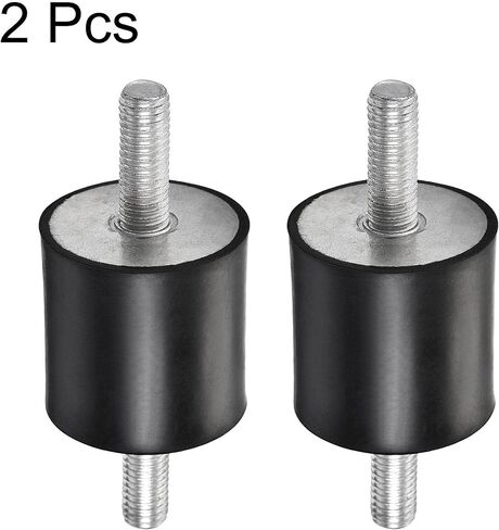 uxcell M10 Rubber Mounts, 2pcs Male/Male Vibration Isolator Shock Absorber, for Garage Motor Air Compressor Car Boat Bobbins, D40mmxH40mm in Saudi Arabia