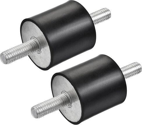 uxcell M10 Rubber Mounts, 2pcs Male/Male Vibration Isolator Shock Absorber, for Garage Motor Air Compressor Car Boat Bobbins, D40mmxH40mm in Saudi Arabia