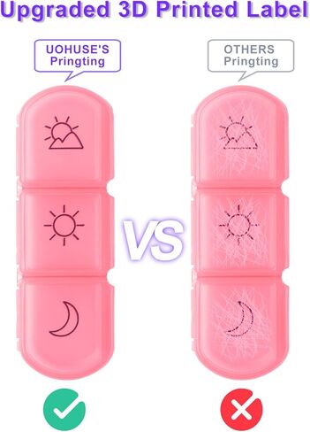 منظم حبوب منع الحمل الأسبوعي 3 مرات في اليوم، صندوق حبوب صغير الحجم لمدة 7 أيام، مقصورات كبيرة مقاومة للرطوبة، علبة حبوب الدواء، تذكير للأدوية، موزع حبوب السفر المحمول للحبوب/الفيتامين/زيت السمك (أزرق) in Kuwait