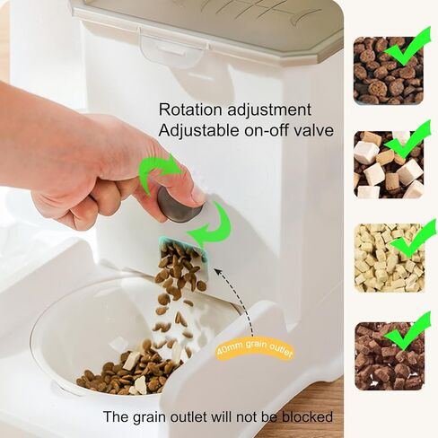 Bemodst Cat Bowls Dog Bowls Grain Bowls Double Bowls Large Capacity Water Bowls All-in-One Automatic Drinking Feeders Pet Supplies in Kuwait