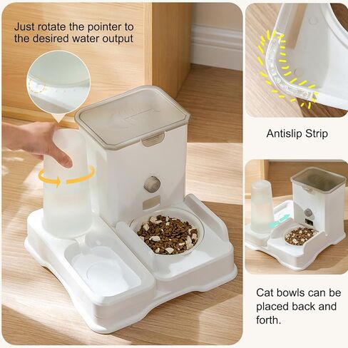 Bemodst Cat Bowls Dog Bowls Grain Bowls Double Bowls Large Capacity Water Bowls All-in-One Automatic Drinking Feeders Pet Supplies in Kuwait