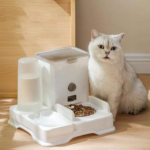 Bemodst Cat Bowls Dog Bowls Grain Bowls Double Bowls Large Capacity Water Bowls All-in-One Automatic Drinking Feeders Pet Supplies in Kuwait