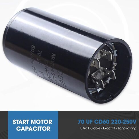 Seentech 124-149 uf/MFD 220-250 VAC Round Motor Start Capacitor 50/60 Hz AC Electric Replacement Part Universal Fit for AC Motor Run or Fan Start and Cool or Heat Pump Air Conditioner in Kuwait