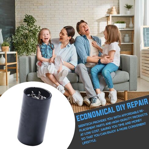 Seentech 124-149 uf/MFD 220-250 VAC Round Motor Start Capacitor 50/60 Hz AC Electric Replacement Part Universal Fit for AC Motor Run or Fan Start and Cool or Heat Pump Air Conditioner in Kuwait