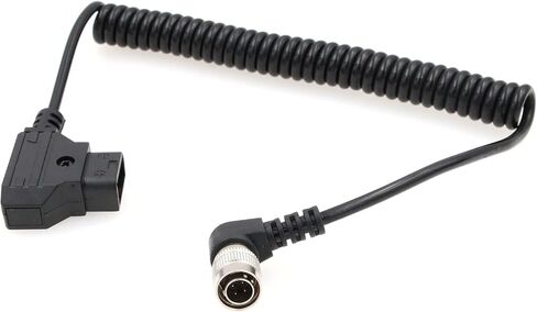ZBLZGP D-Tap to Hirose 4 Pin Male Coiled Power Cable for Sound Devices 688 644 633 Recorder Zoom F8 F4 ZAXCOM in Kuwait