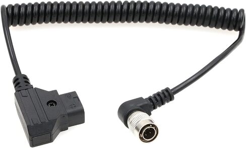 ZBLZGP D-Tap to Hirose 4 Pin Male Coiled Power Cable for Sound Devices 688 644 633 Recorder Zoom F8 F4 ZAXCOM in Kuwait