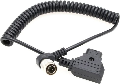 ZBLZGP D-Tap to Hirose 4 Pin Male Coiled Power Cable for Sound Devices 688 644 633 Recorder Zoom F8 F4 ZAXCOM in Kuwait